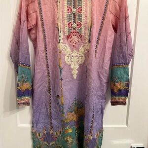 Pakistani Embroidered Tunic Kurta